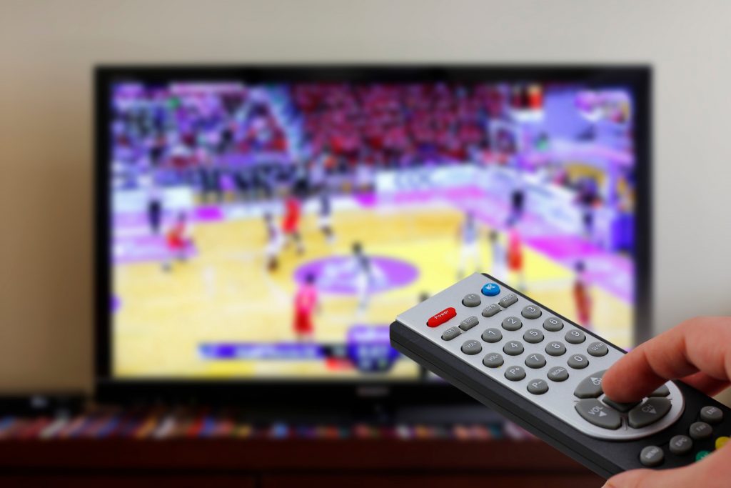 Image of watching NBA on Television